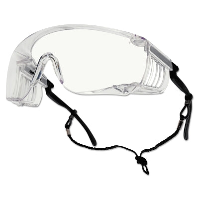 Gafas de seguridad Override, lentes transparentes de polietileno antivaho y antirayaduras, marco negro