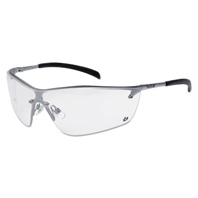 Gafas de seguridad Silium, lentes de polietileno transparente antivaho y antirayaduras, montura negra
