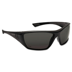 Gafas de seguridad Hustler, lentes polarizadas, antivaho, antirayaduras, marco negro