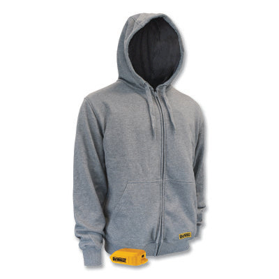 Sudadera con capucha de algodón francés calentada para hombre, gris jaspeado, talla extragrande