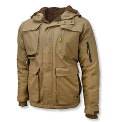 Chaqueta térmica antidesgarro resistente, talla extragrande, poliéster antidesgarro, color canela, para mujer, incluye kit de batería