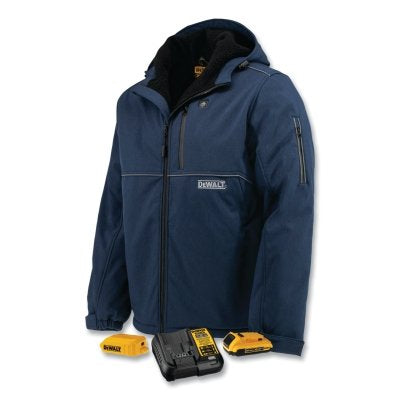 Men's Heated Softshell Jacket, Large Size, Navy Blue