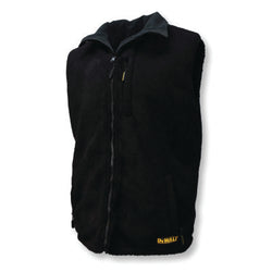 Chaleco polar reversible calefactable para hombre, talla grande, color negro