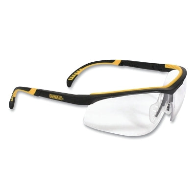 DC™ Safety Glasses, Smoke Lenses, Polycarbonate, Hard Coating, Black/Yellow Frame
