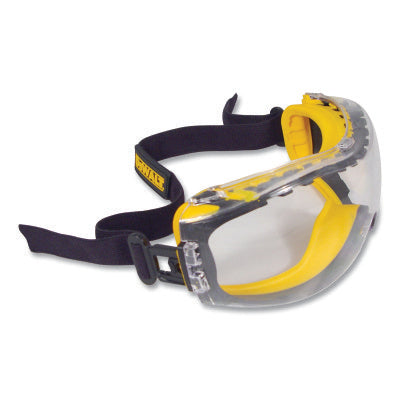 Gafas de seguridad Concealer™, lentes transparentes, marco negro/amarillo, ventilación indirecta, antirreflejos, correa elástica