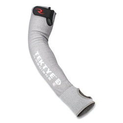 Funda protectora anticorte TEKTYE™ A4, 45,7 cm de largo, con orificio para el pulgar y cierre de velcro, talla única, gris