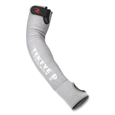 TEKTYE™ A4 Cut-Resistant Protective Sleeve, 45.7 cm Long, with Thumb Hole and Velcro Closure, One Size, Grey