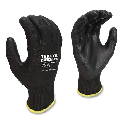 TEKTYE® Work Glove, A6 ANSI, 13 Gauge, Impact Resistant, Extra Small, Black/Gray