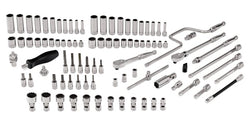 Juego de dados de servicio general combinados SAE poco profundos/profundos/universales de 92 piezas con cuadro de 3/8" y 6/12 puntos