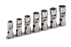 Juego de dados universales poco profundos SAE Flank Drive® de 6 puntos y cuadro de 1/2" (9/16-15/16"), 7 piezas