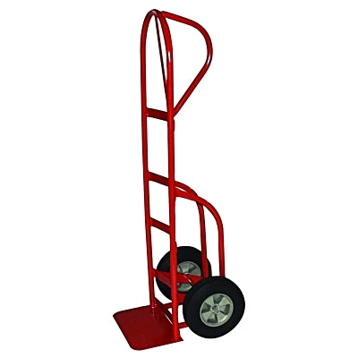 Hand truck with P-shaped handle, 600 lb capacity, P-shaped handle, solid rubber wheels