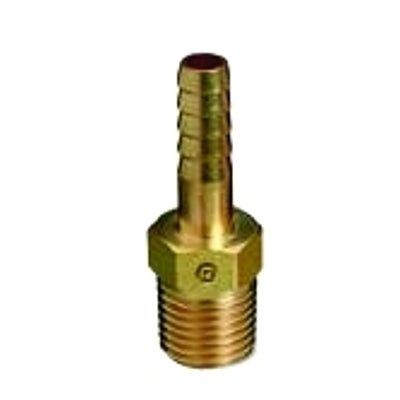 Adaptadores de manguera de latón, macho/espiga, latón, LH, 1/4 pulg.