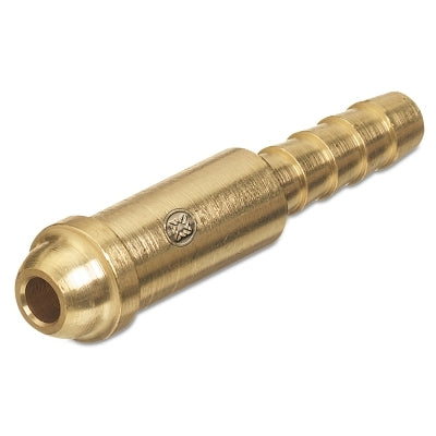 Inert arc nozzles, 200 PSIG, brass, 2 in., 3/16 in. hose inner diameter.