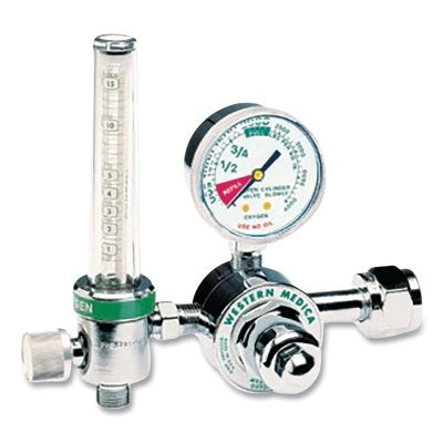 M1 Series Flowmeter Regulator, Medical Air, 1 to 15 LPM, 3000 psi Inlet, CGA 346 Nut and Nozzle, DISS 1240 Outlet