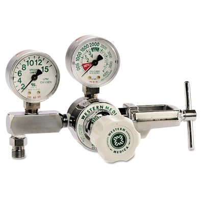 Regulador de caudal de oxígeno, 1/8 a 1 LPM, entrada de 3000 psi, horquilla CGA 870