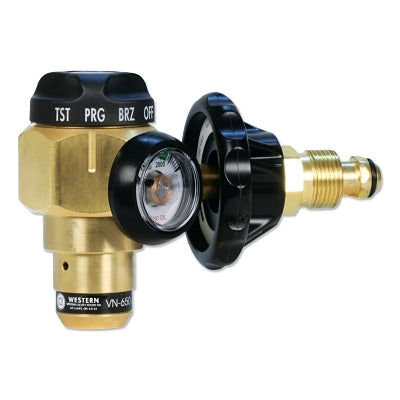 Nitrogen purge regulator/flowmeter for HVAC, VN series, 35 to 25 SCFH purge/3 to 6 SCFH weld, 5-1/2 in L, CGA-580