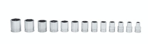 Juego de dados Xtra poco profundos SAE Flank Drive® con accionamiento de 1/2" de 13 piezas (3/8-1-1/8")