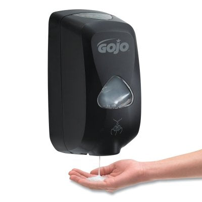 Dispensador de jabón en espuma sin contacto TFX™, recarga de 1200 ml, color negro