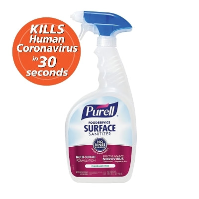 Food Service Surface Disinfectant, 947 ml (32 fl oz), Bottle with Cap and Trigger Sprayer, Alcohol-like Scent