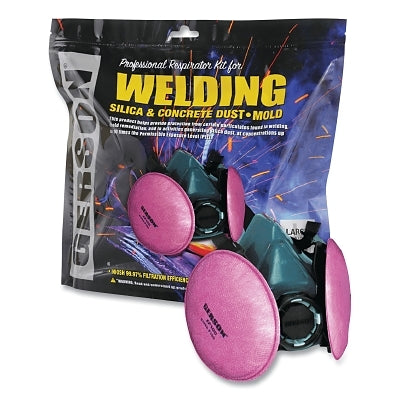 P100 Industrial Kit for Welding, Silica and Concrete/Mold Powder, Medium, Silicone Rubber