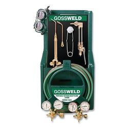 Brazing and hard soldering kit, MC acetylene regulator, short style tips, brazes up to 1-1/2 in., solders up to 3/16 in.