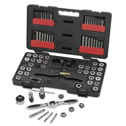75-Piece Ratchet Combination Tool Set for Taps and Dies, Inch/Metric, Hex