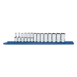 3/4 in. 12-point SAE socket set, 1-9/16 in. to 2 in., standard length, 7 pieces, includes blow-molded case
