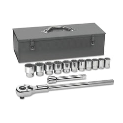 13-piece surface mount socket set with 24-tooth ratchet, 3/4 in., SAE