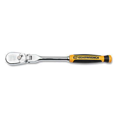 90-tooth ratchet, teardrop shape, 1/2 in. drive, 24 in. overall length, alloy steel, polished chrome/cushioned grip, flexible locking handle