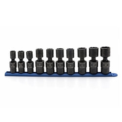 X-Core 10-Piece Universal Pinless Metric Impact Socket Set, 6-Point, Standard, 3/8