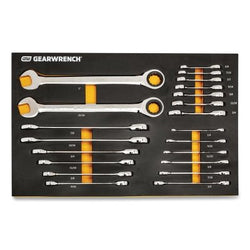 72T Modular Combination Ratchet Wrench Set, Metric, Includes Pre-Cut EVA Foam Tray, 28 Pieces