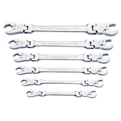 6-Piece Metric Ratchet Flexible Flare Wrench Set