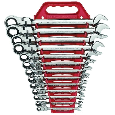 Juego de llaves de trinquete combinadas flexibles de 13 piezas, pulgadas