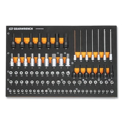 GEARWRENCH® 74-Piece Metric Socket Set with Foam Tray, 1/4 in., 3/8 in. and 1/2 in. Drives