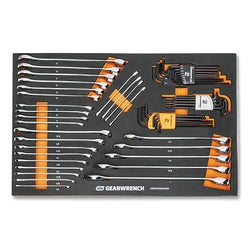 59-piece combination and hex key set, 6 bits, with foam tray
