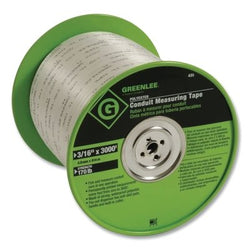 Waterproof polyester measuring tape, 3/16" wide and 3000 feet long
