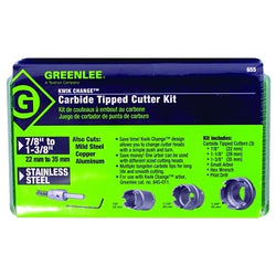 Kwik Change™ Hole Cutting Kit, with carbide tip, cutting diameter from 7/8 in. to 1-3/8 in.