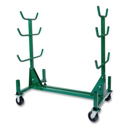 Mobile duct and pipe rack, 34" wide x 63-1/2" high x 58-1/2" long, 1000 lb load capacity, includes 4 wheels