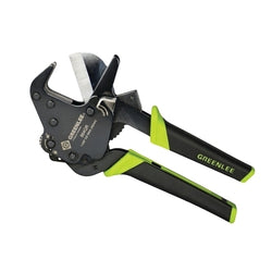 PVC cutter with quick-release ratchet, 9 inches long, 1/8 to 1-5/8 inch capacity