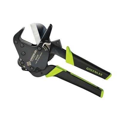 PVC cutter with quick-release ratchet, 9 inches long, 1/8 to 1-5/8 inch capacity