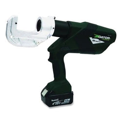 Crimpadora inalámbrica de pistola GATOR® de 12 toneladas, 30 mm, estándar, longitud total de 16,25 pulgadas, incluye cargador de 120 V, (2) baterías de iones de litio de 18 V y 4,0 Ah