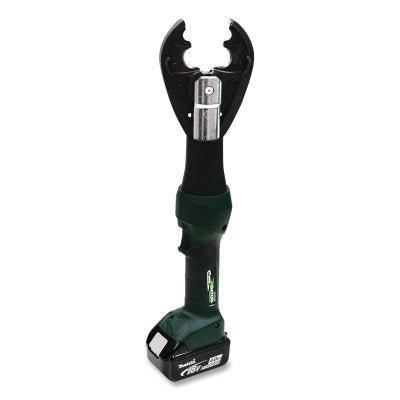 Crimpadora inalámbrica en línea GATOR® de 6 toneladas, estándar, longitud total de 18,5 pulg., CJD3BG, incluye cargador de 12 V, (2) baterías de iones de litio de 18 V y 4,0 Ah