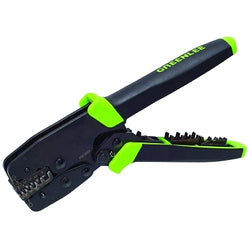 Terminal crimping tools with die set, 8-26 AWG, green/black