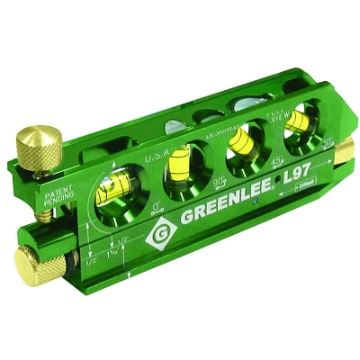 Mini-magnetic laser level, 5.63 inches long, 80-yard range, 4 bubble levels, aluminum