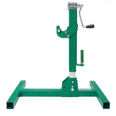 Film reel stand, 37 inches high x 17 inches long, green
