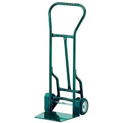 Special manual hand trucks, 600 lb capacity, 8 x 14 inch base plate, vertical loop handle