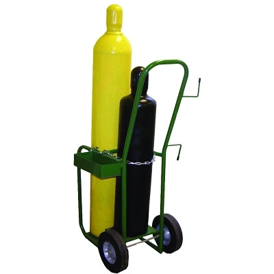 Industrial trolley with 2 cylinders and 10-inch semi-pneumatic wheels