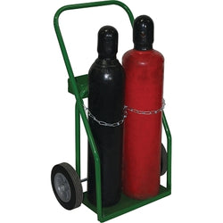 Carro para cilindros pequeños y medianos, con capacidad para 2 cilindros, 9-1/2" de diámetro, ruedas semineumáticas de 8"