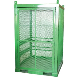 Storage Series Cylinder Cage, Lockable Door, (9) High Pressure Cylinders