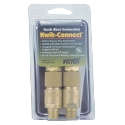 Antorcha Kwik-Connect™ Plain Pak, latón, cualquier gas combustible, oxígeno, 9/16 pulg.-18 R y L